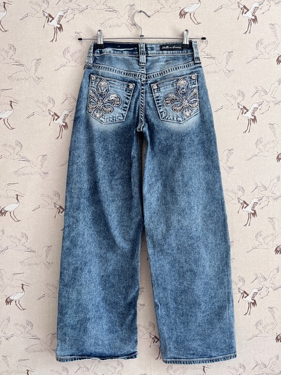 Stella in dreams Denim - Stella in dreams Y2K low rise wide leg embellished jeans